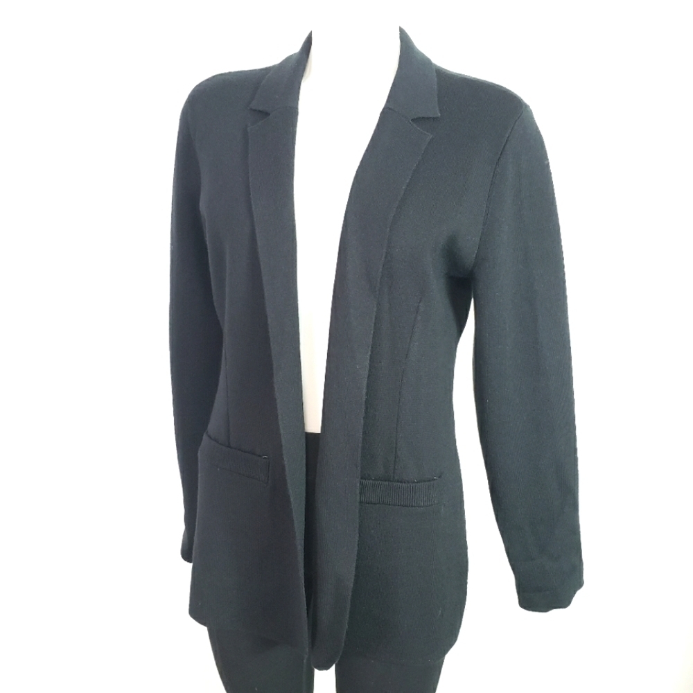 Kobi Halperin black open front cardigan wool Size medium